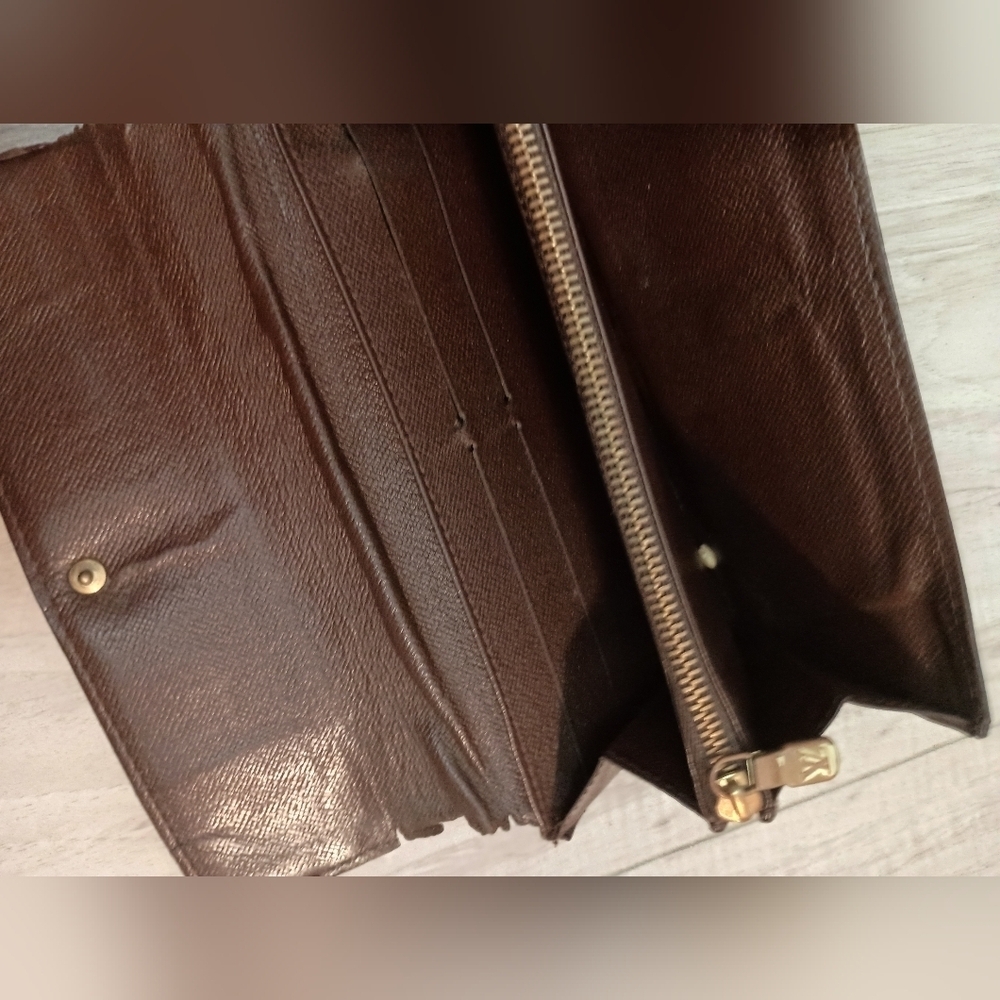 Louis Vuitton Portefeuille Sarah Long Bifold Damier Wallet Checkerboar - Picture 11 of 13